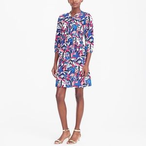 NWT JCrew Factory Lace Up Printed Dress Large